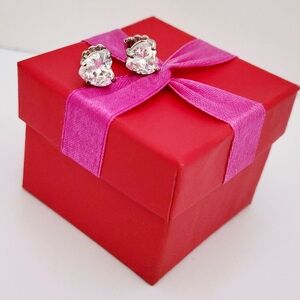 CZ Heart Earrings in Special Packaging